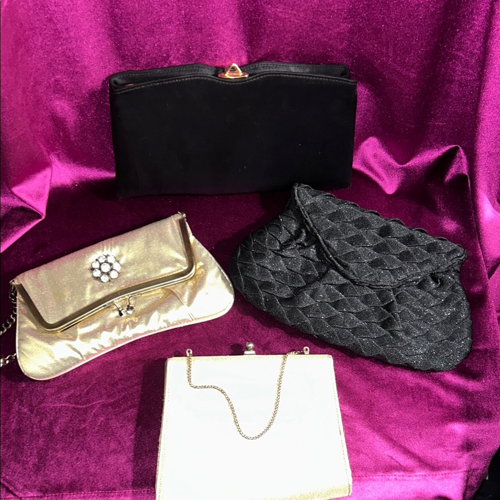 Chic Black and Gold Women's Clutch Collection